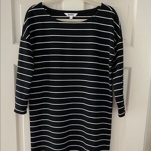 BB DAKOTA Black and White Long Sleeve Dress